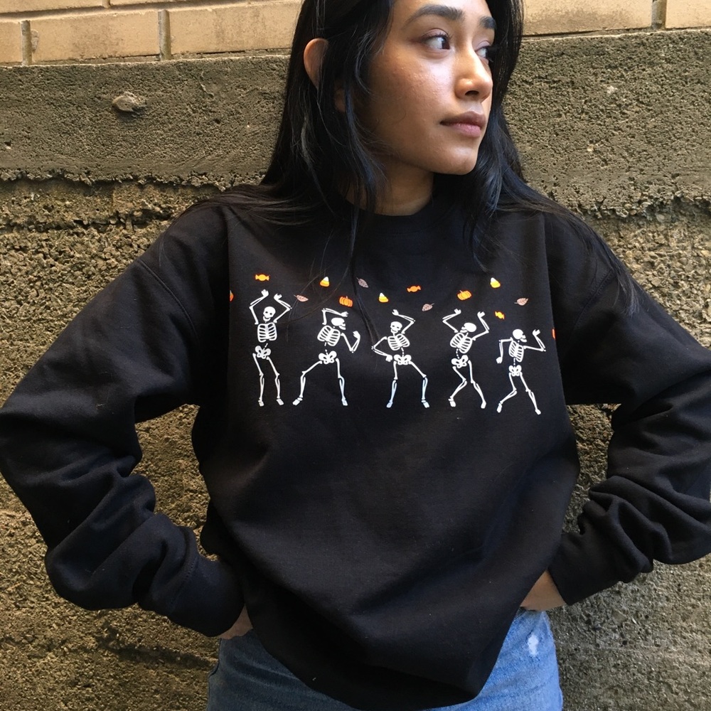 Halloween Skeleton Crewneck (Unisex) - Picture 3 of 4